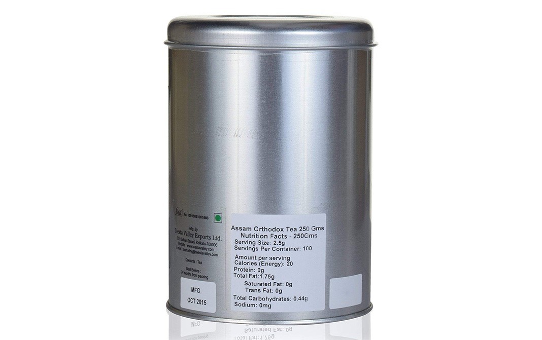 Teesta Valley Tea Assam Orthodox Hand Picked Tea   Tin  250 grams